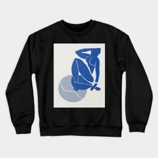 Blue nude Earth Henri Matisse abstract art Crewneck Sweatshirt